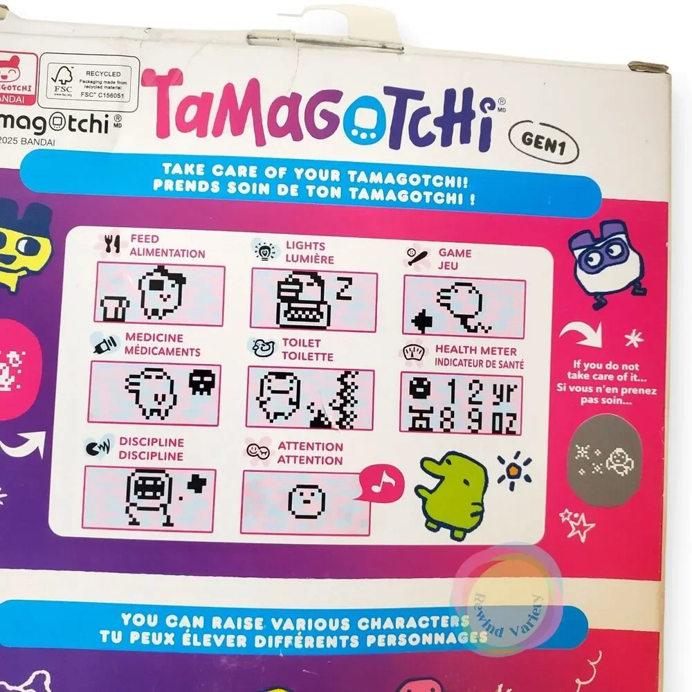 Bandai Tamagotchi Gen 1 Pretty Party Virtual Pet NIP